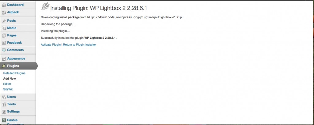 Activate WP Lightbox 2