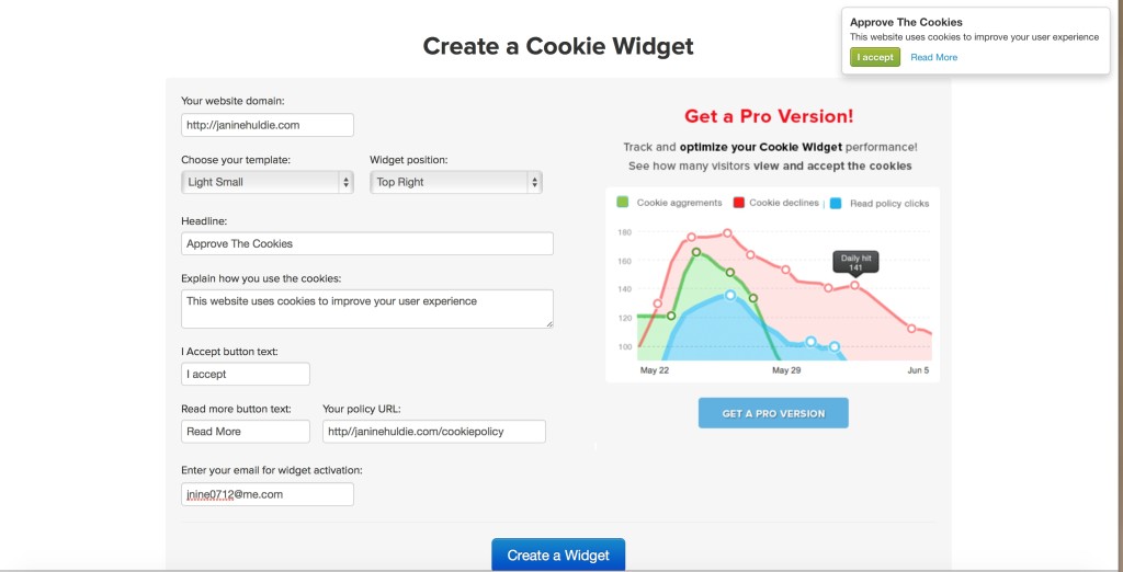Create a Cookie Widget for Blogger